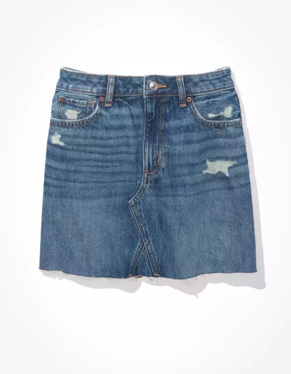 Jupes American Eagle AE Denim A-Line Mini Lavage Femme | WGG-78398726